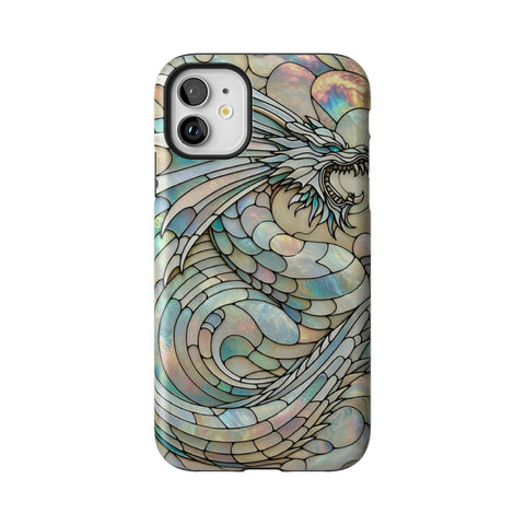 Year of the Dragon Stained Glass Illusion Tough Phone Case for iPhone 11