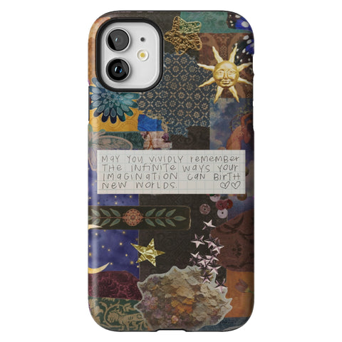 Whimsy Quote Collage Tough Phone Case for iPhone 11