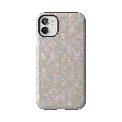 Opal Mother of Pearl Tile Print Tough Phone Case for iPhone 11
