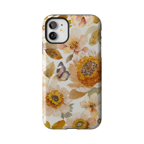 Rustic Boho Floral Tough Phone Case for iPhone 11
