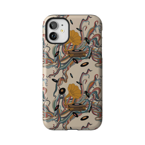 Art Nouveau Vinyl Record Player Tough Phone Case for iPhone 11