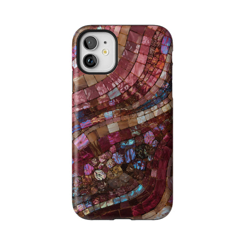 Garnet Stained Glass Print Tough Phone Case for iPhone 11
