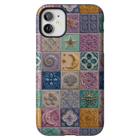 Mermaid Whimsy Tiles Tough Phone Case for iPhone 11