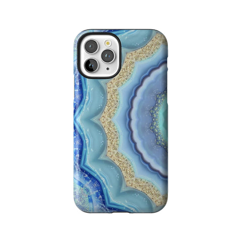 Blue Boho Tie Dye Tough Phone Case for iPhone 11 Pro