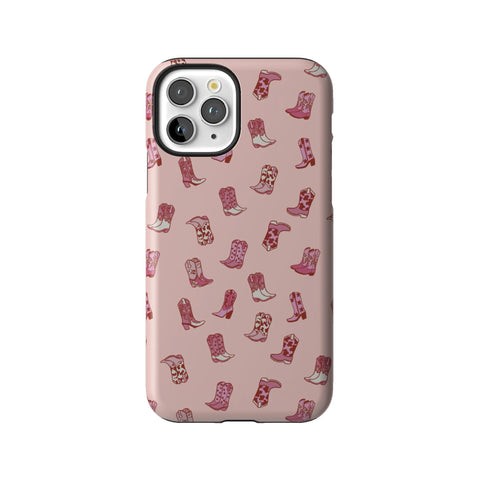Pink Cowgirl Boots Tough Phone Case for iPhone 11 Pro