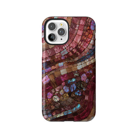 Garnet Stained Glass Print Tough Phone Case for iPhone 11 Pro