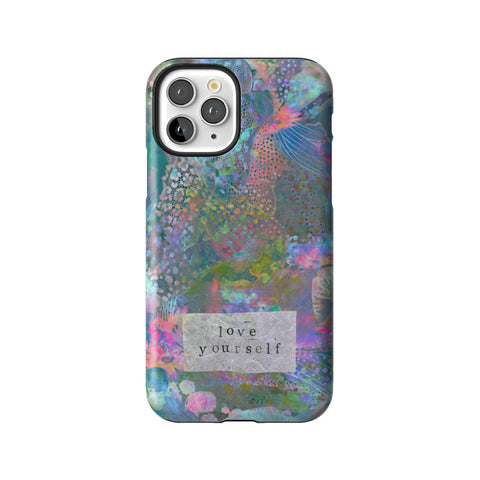 Love Yourself Pastel Abstract Art Tough Phone Case for iPhone 11 Pro