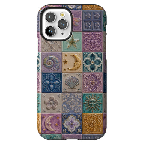 Mermaid Whimsy Tiles Tough Phone Case for iPhone 11 Pro