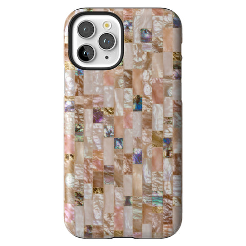 Rose Gold Abalone Shell Print Tough Phone Case for iPhone 11 Pro