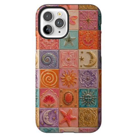 Nautical Whimsy Tiles Tough Phone Case for iPhone 11 Pro