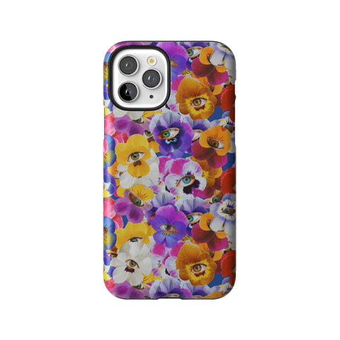 Pansy Eye Floral Tough Phone Case for iPhone 11 Pro