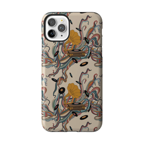 Art Nouveau Vinyl Record Player Tough Phone Case for iPhone 11 Pro Max
