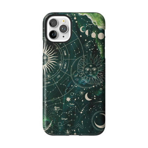 Green Marble Zodiac Tough Phone Case for iPhone 11 Pro Max