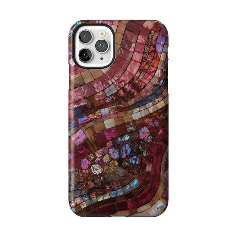 Garnet Stained Glass Print Tough Phone Case for iPhone 11 Pro Max