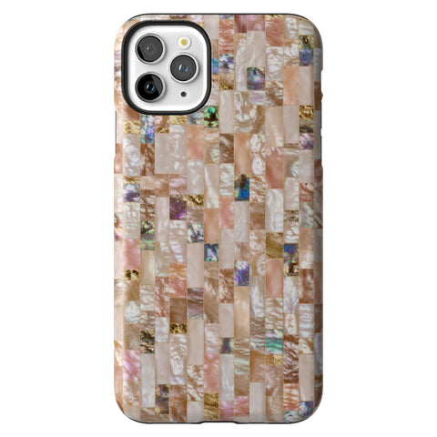 Rose Gold Abalone Shell Print Tough Phone Case for iPhone 11 Pro Max