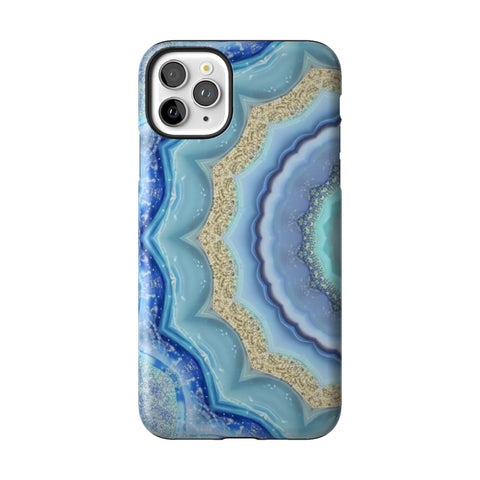 Blue Boho Tie Dye Tough Phone Case for iPhone 11 Pro Max