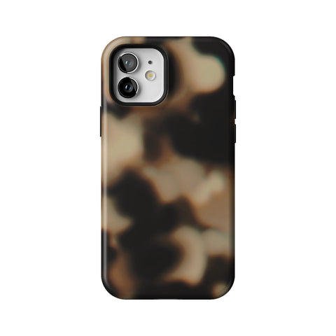 Creamy Tortoise Shell Tough Phone Case for iPhone 12