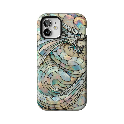 Year of the Dragon Stained Glass Illusion Tough Phone Case for iPhone 12