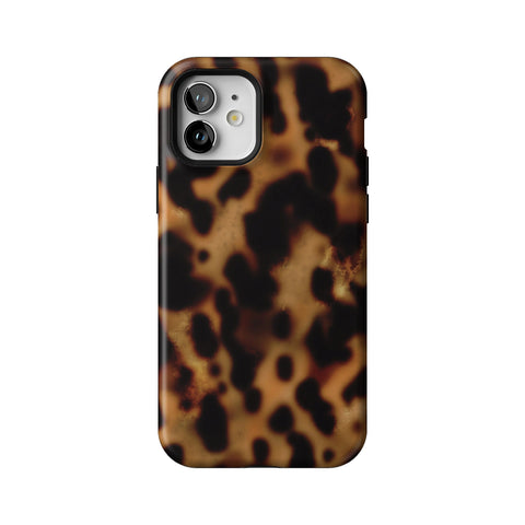 Grunge Tortoise Shell Print Tough Phone Case for iPhone 12