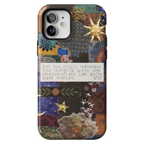 Whimsy Quote Collage Tough Phone Case for iPhone 12