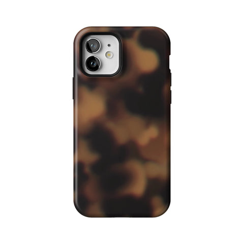 Classic Tortoise Shell Print Tough Phone Case for iPhone 12
