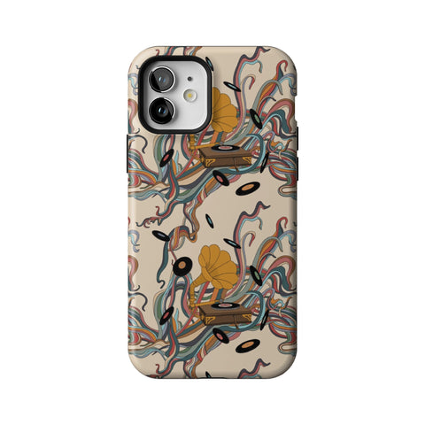 Art Nouveau Vinyl Record Player Tough Phone Case for iPhone 12