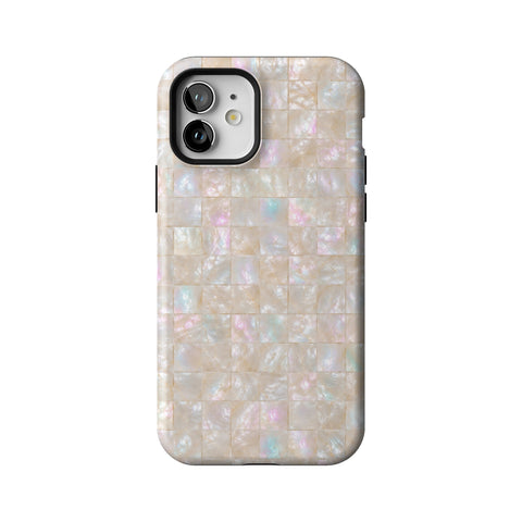 Opal Mother of Pearl Tile Print Tough Phone Case for iPhone 12