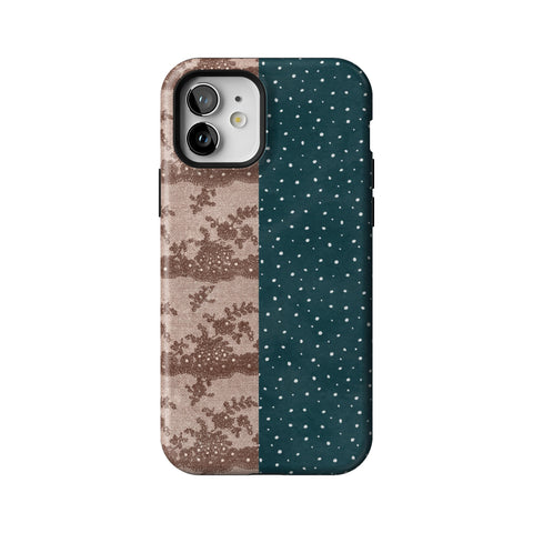 Lace & Tiny Dots Split Tough Phone Case for iPhone 12