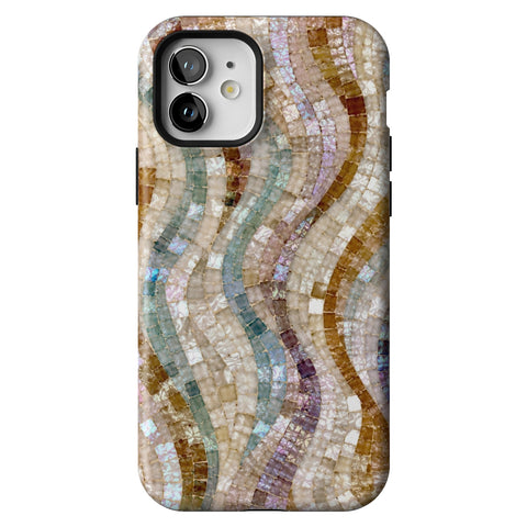 Seashell Mosaic Print Tough Phone Case for iPhone 12