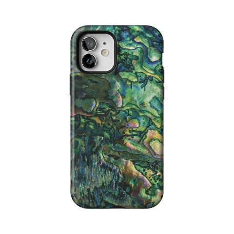 Green Abalone Shell Tough Phone Case for iPhone 12