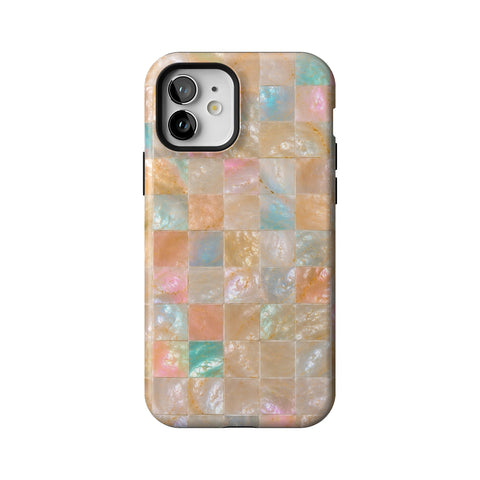 Peach Sorbet Tile Print Tough Phone Case for iPhone 12
