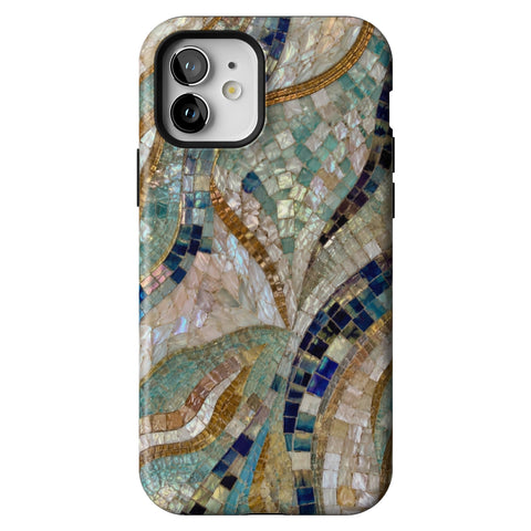 Sea Goddess Mosaic Print Tough Phone Case for iPhone 12