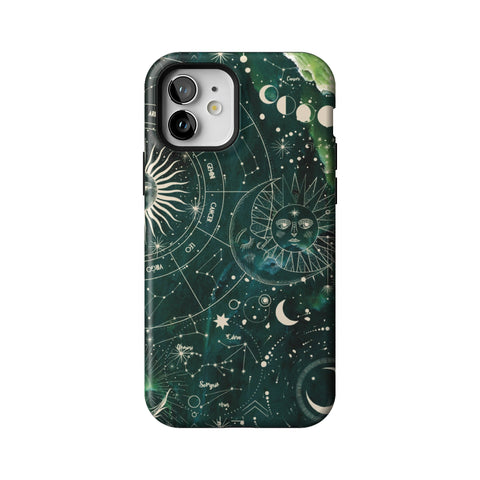 Green Marble Zodiac Tough Phone Case for iPhone 12