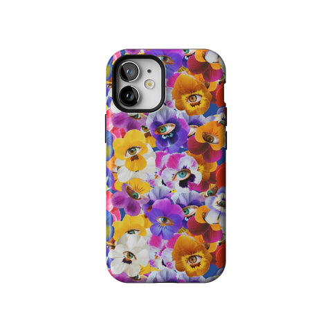Pansy Eye Floral Tough Phone Case for iPhone 12 Mini