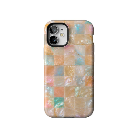 Peach Sorbet Tile Print Tough Phone Case for iPhone 12 Mini