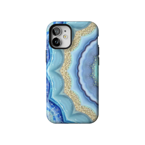 Blue Boho Tie Dye Tough Phone Case for iPhone 12 Mini
