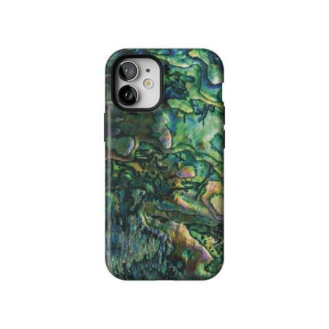 Green Abalone Shell Tough Phone Case for iPhone 12 Mini