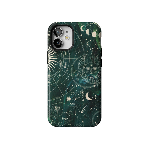 Green Marble Zodiac Tough Phone Case for iPhone 12 Mini