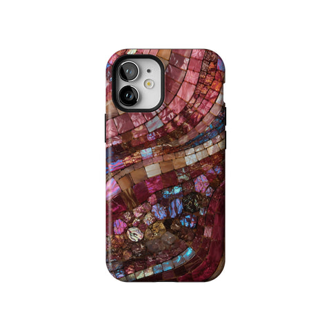 Garnet Stained Glass Print Tough Phone Case for iPhone 12 Mini