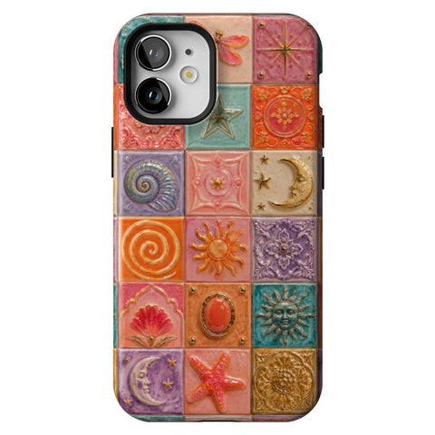 Nautical Whimsy Tiles Tough Phone Case for iPhone 12 Mini