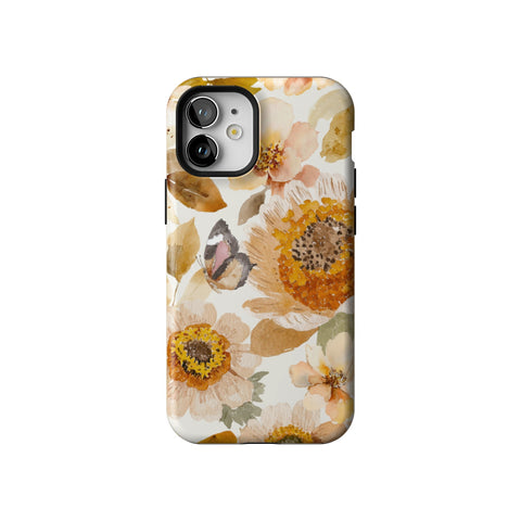 Rustic Boho Floral Tough Phone Case for iPhone 12 Mini
