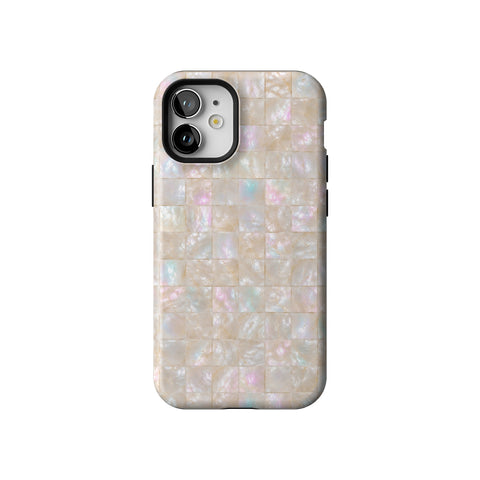 Opal Mother of Pearl Tile Print Tough Phone Case for iPhone 12 Mini