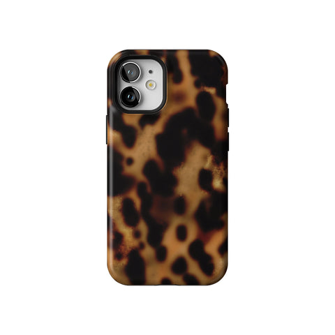 Grunge Tortoise Shell Print Tough Phone Case for iPhone 12 Mini