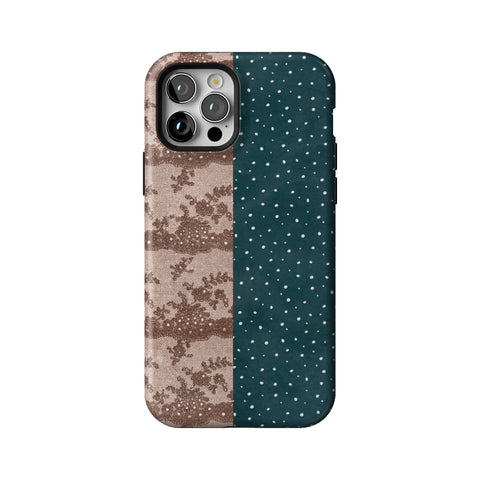 Lace & Tiny Dots Split Tough Phone Case for iPhone 12 Pro