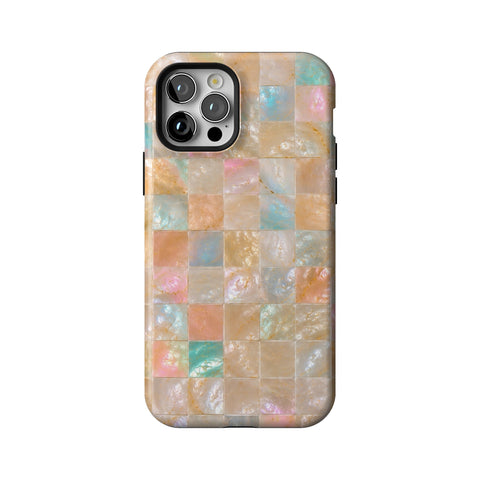 Peach Sorbet Tile Print Tough Phone Case for iPhone 12 Pro