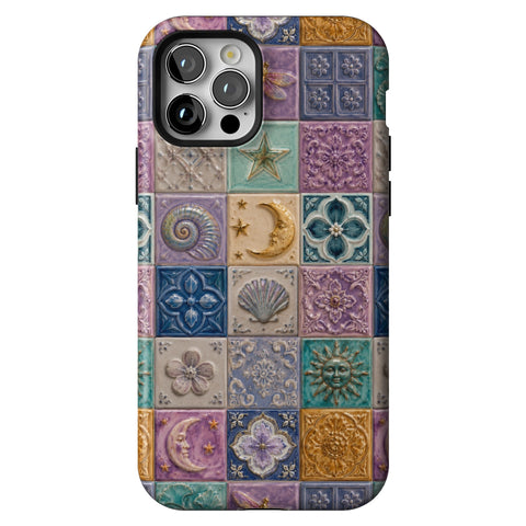 Mermaid Whimsy Tiles Tough Phone Case for iPhone 12 Pro