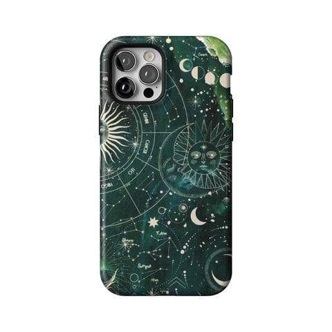 Green Marble Zodiac Tough Phone Case for iPhone 12 Pro