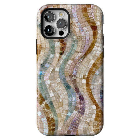 Seashell Mosaic Print Tough Phone Case for iPhone 12 Pro