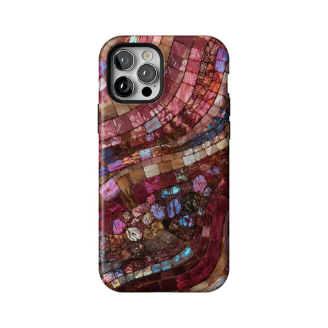 Garnet Stained Glass Print Tough Phone Case for iPhone 12 Pro