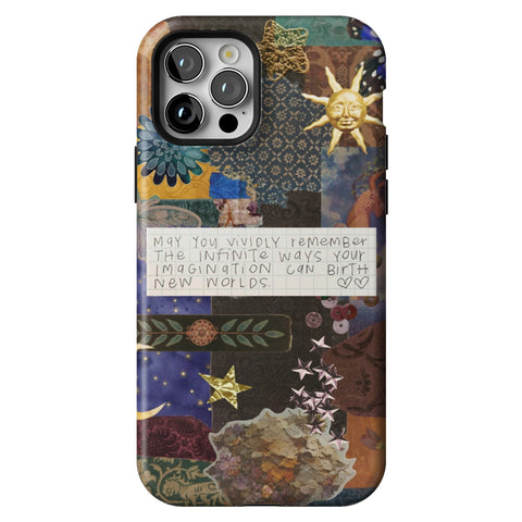 Whimsy Quote Collage Tough Phone Case for iPhone 12 Pro